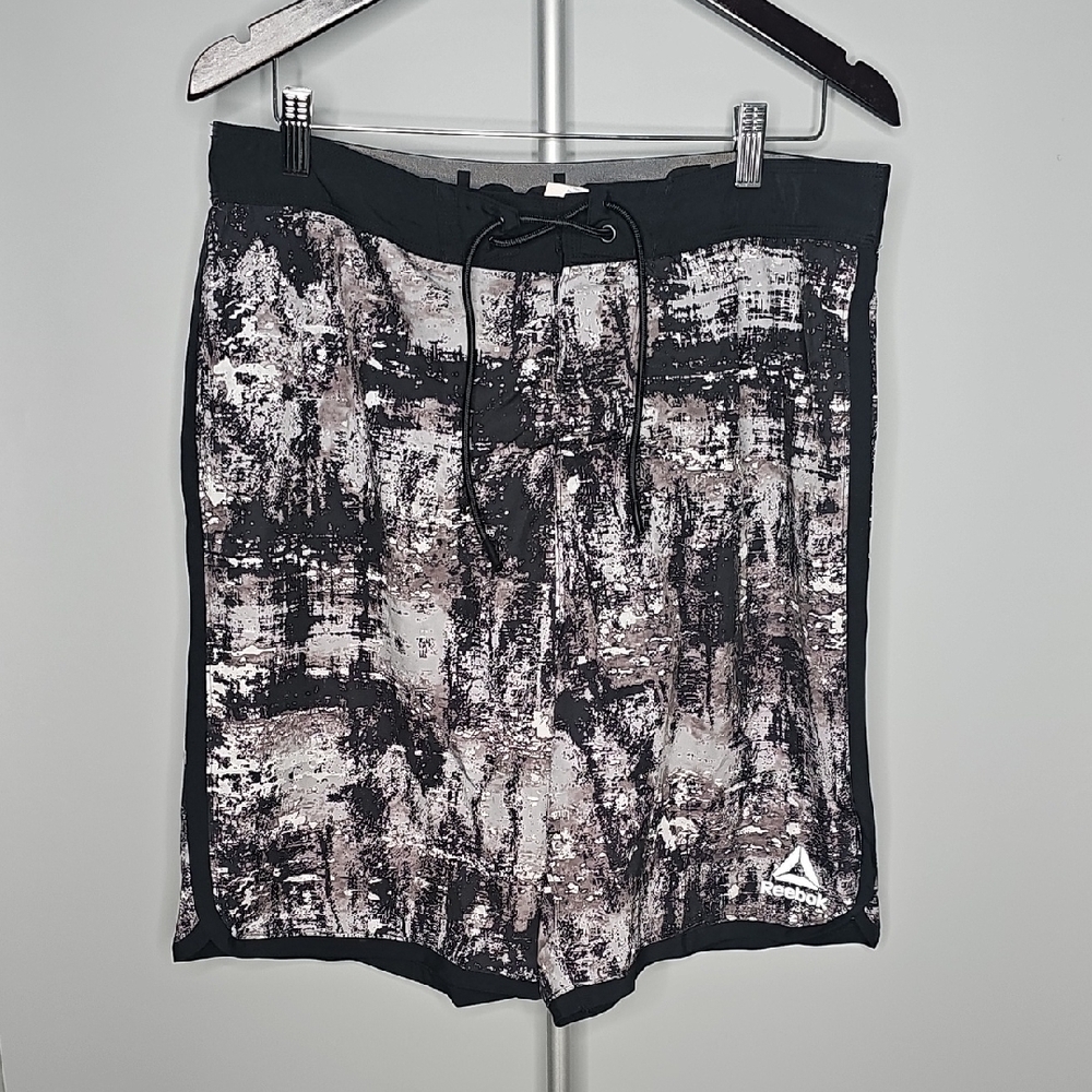 Reebok Black and White Patterned Shorts